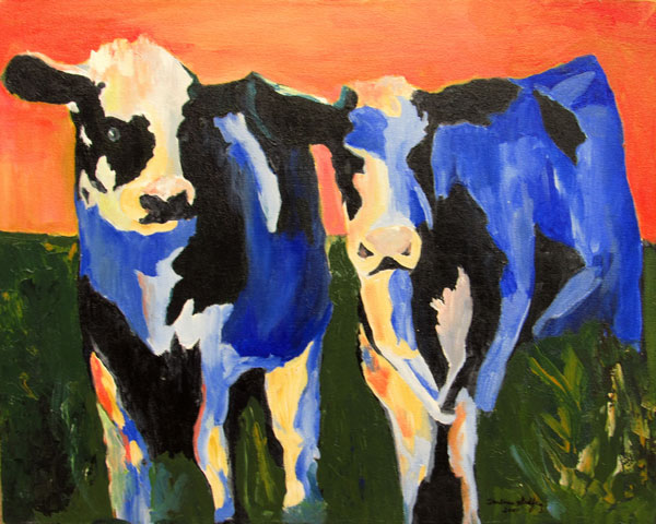 Darlene Godfrey - Blue Cows