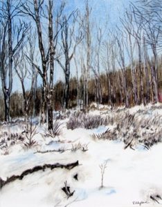 vermont landscape in colored pencil