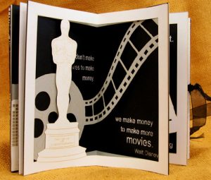 art book with cutwork pages "Movies" art book by Lore Spivey