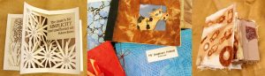 art books with cutwork pages with handmade and marbleized covers by Lore Spivey Jean Silver and Janet Kaufman