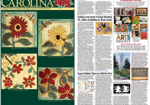 carolina arts magazine march 2019 2 pages cover and page 31