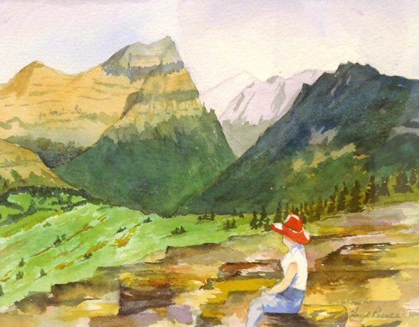 Hazel Pearce - Meditating - watercolor