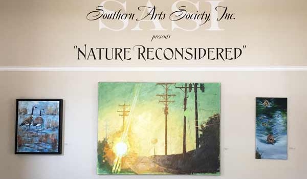 entry to galleries showing Nature Reconsidered and Trail at Southern Arts Society.