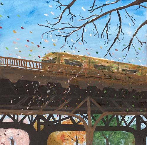 25 – Natylie Zolo – Seasons Change – acrylic, oil pastel