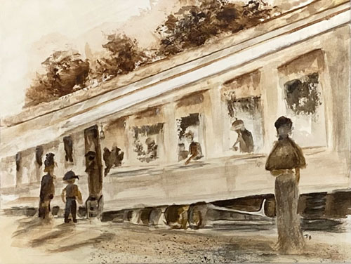 36 – Dee Basnett – All Aboard! – watercolor